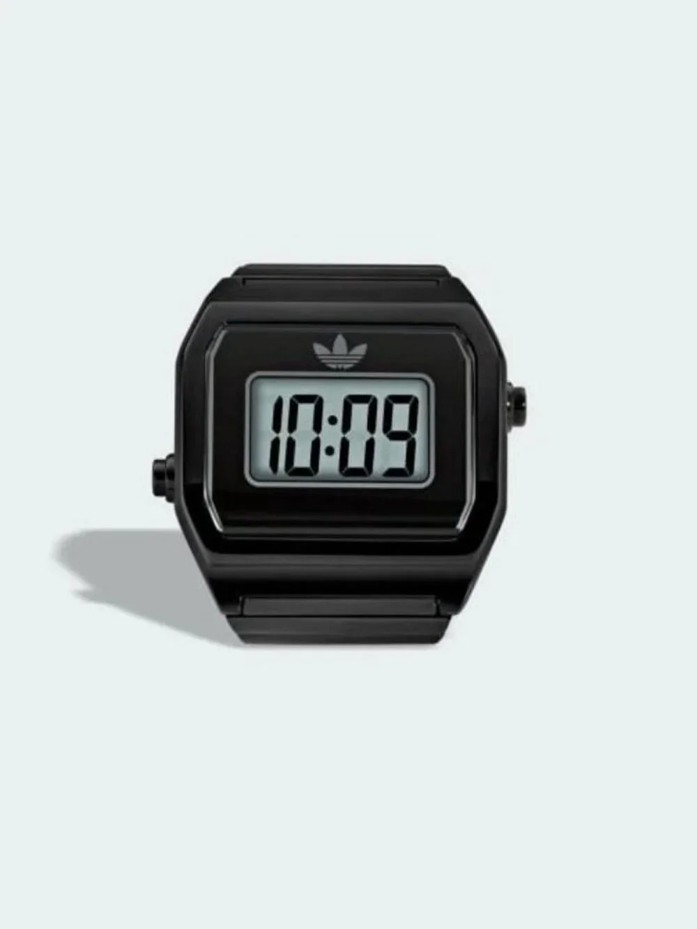 Black Adidas Originals digital two ring watch for finger